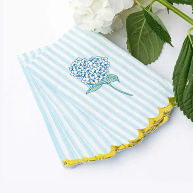 8 Oak Lane Hydrangea Stem Paper Guest Towel Pack
