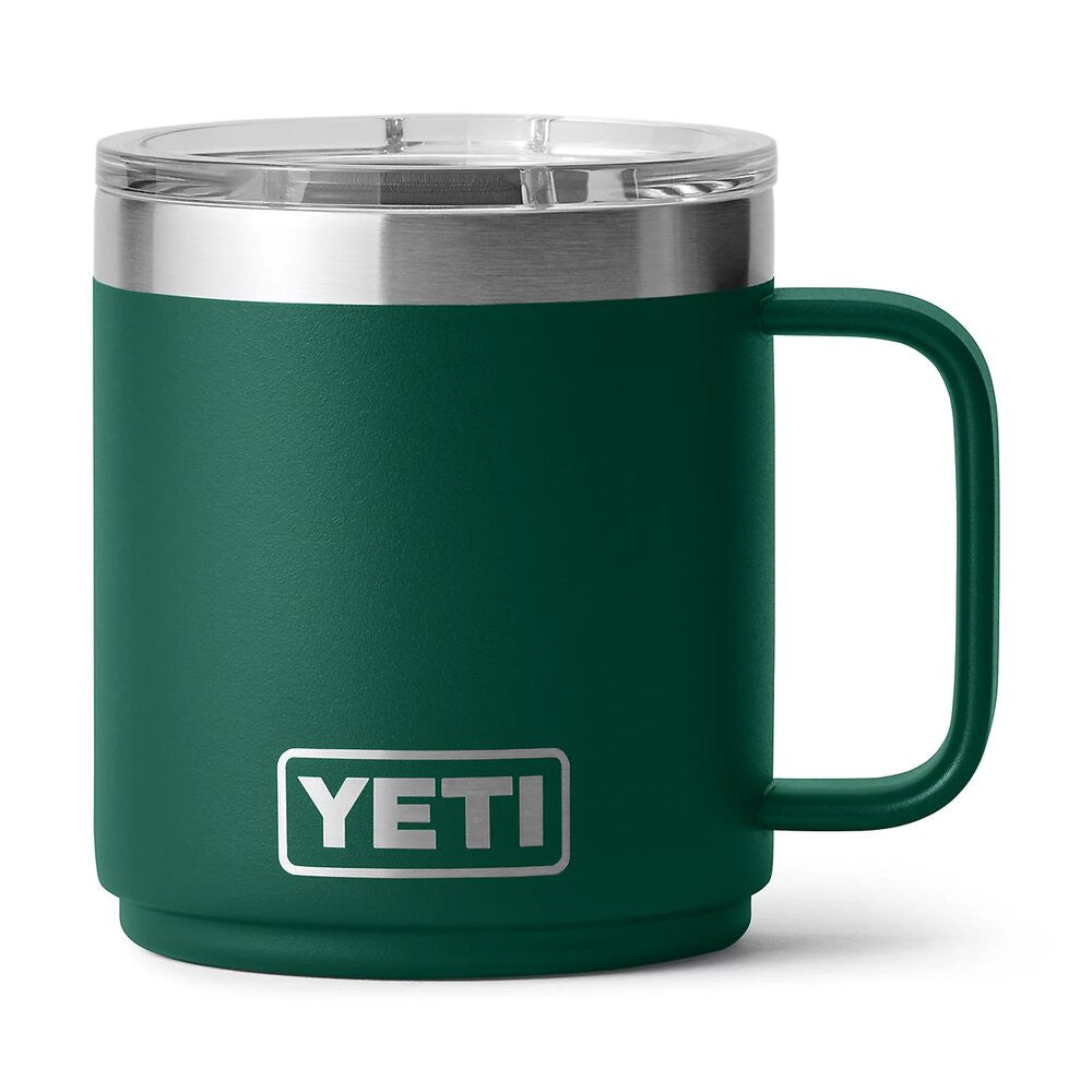 Yeti Rambler 10oz Stackable Mug - Black Forest Green