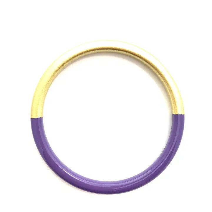 Accessory Jane Medium Bangle Bracelet - Purple and Gold