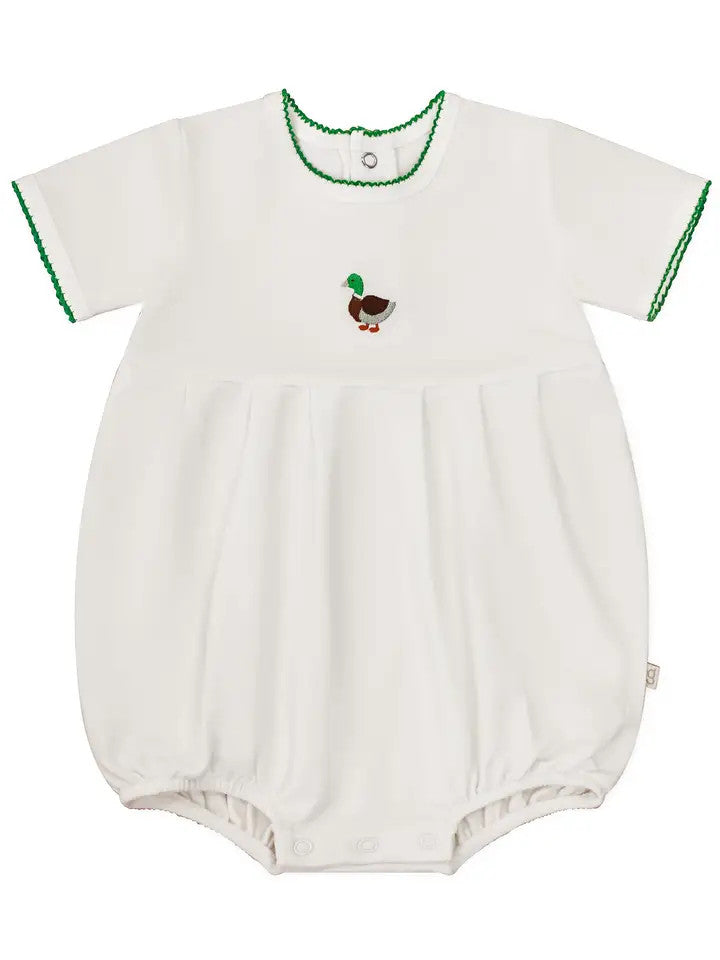 Goosies Infant Boys Pip Embroidered Bubble -Mallards