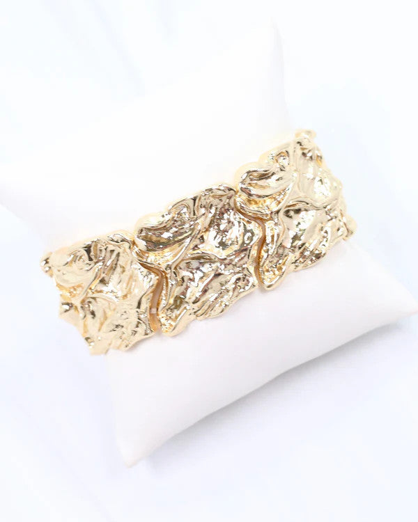 Caroline Hill Crandell Stretch Bracelet Gold