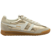 Gola Women’s Firefly Metallic Sneakers – Gold/Off White