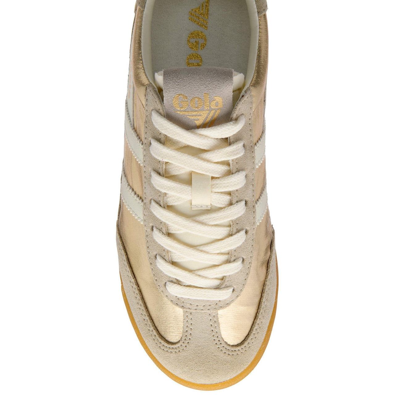 Gola Women’s Firefly Metallic Sneakers – Gold/Off White