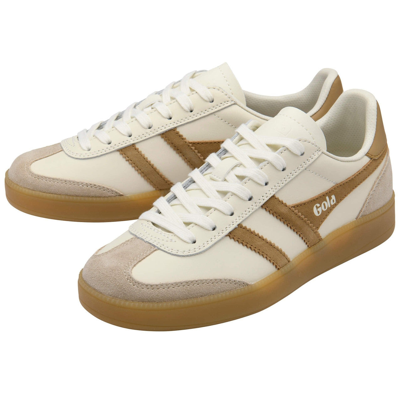 Gola Women’s Viper Leather Sneakers – Caramel/Gum