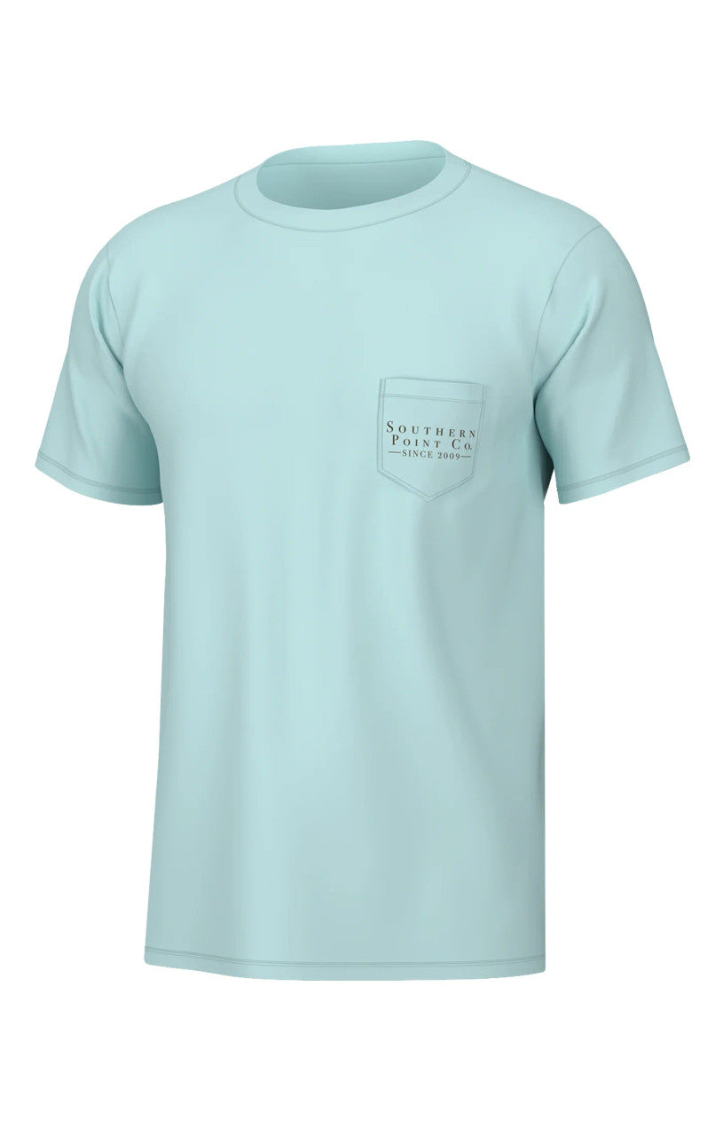 Southern Point Greyton Detail Tee - Pool Water