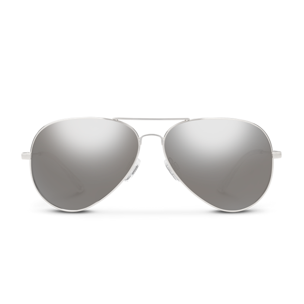 Suncloud Hard Deck Polarized Sunglasses - Silver/Silver Mirror