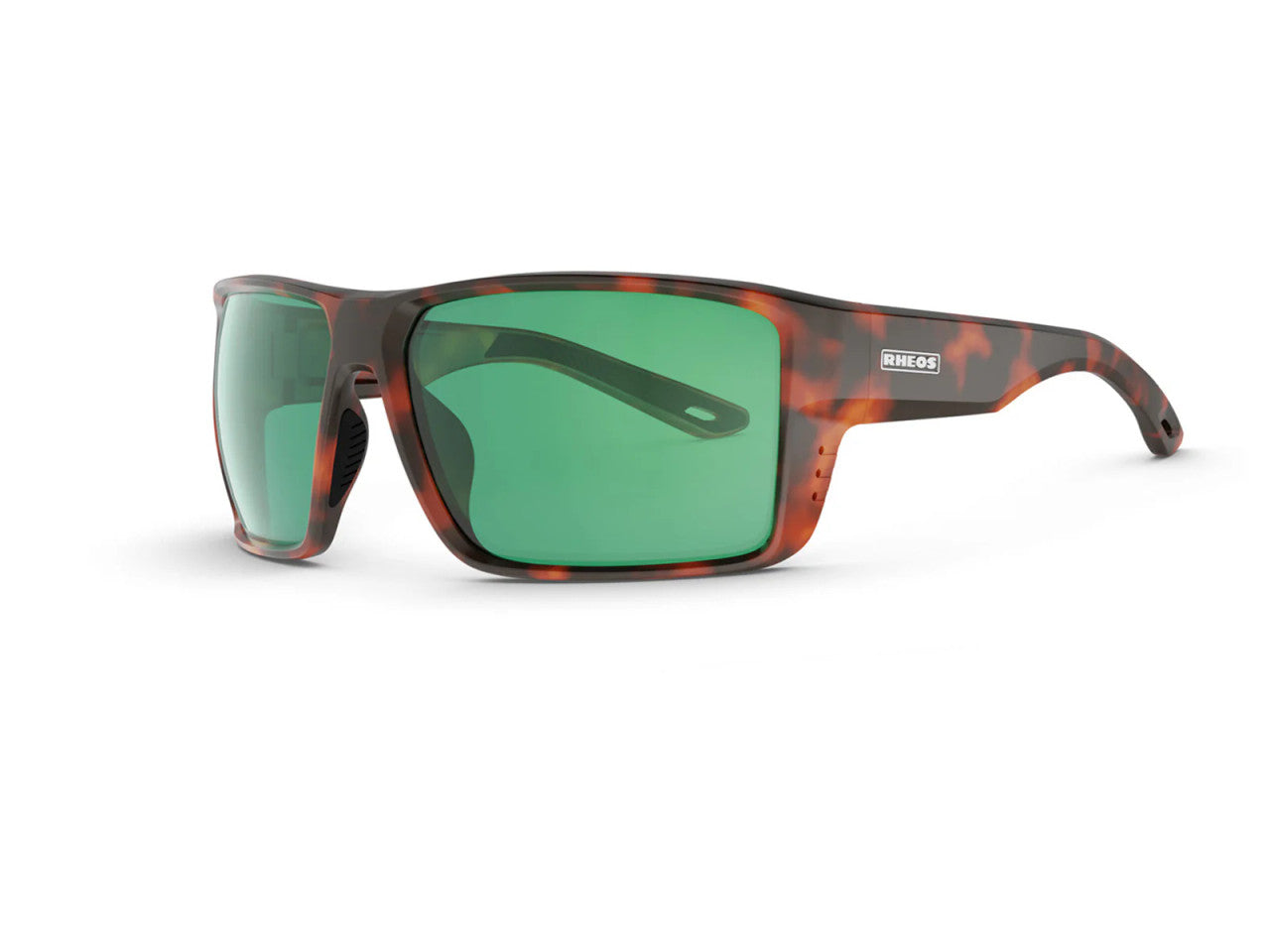 Rheos Hatteras Floating Polarized Sunglasses — Glossy Tortoise / Emerald