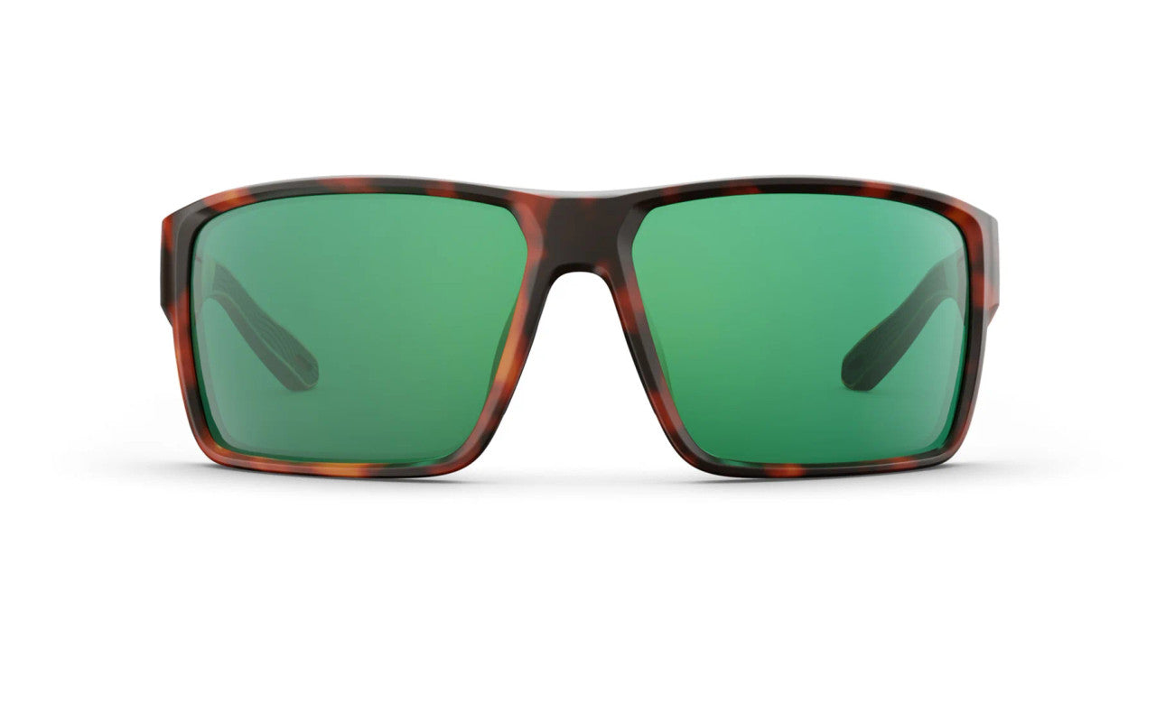 Rheos Hatteras Floating Polarized Sunglasses — Glossy Tortoise / Emerald