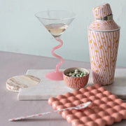 Hazel Mazel Enameled Metal Cocktail Shaker - Zebra Print