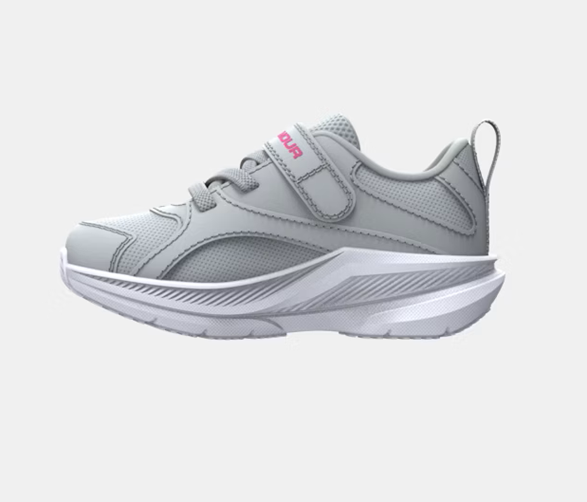Under Armour Assert 11 AC Girls’ Running Shoe - Halo Grey/Rebel Pink