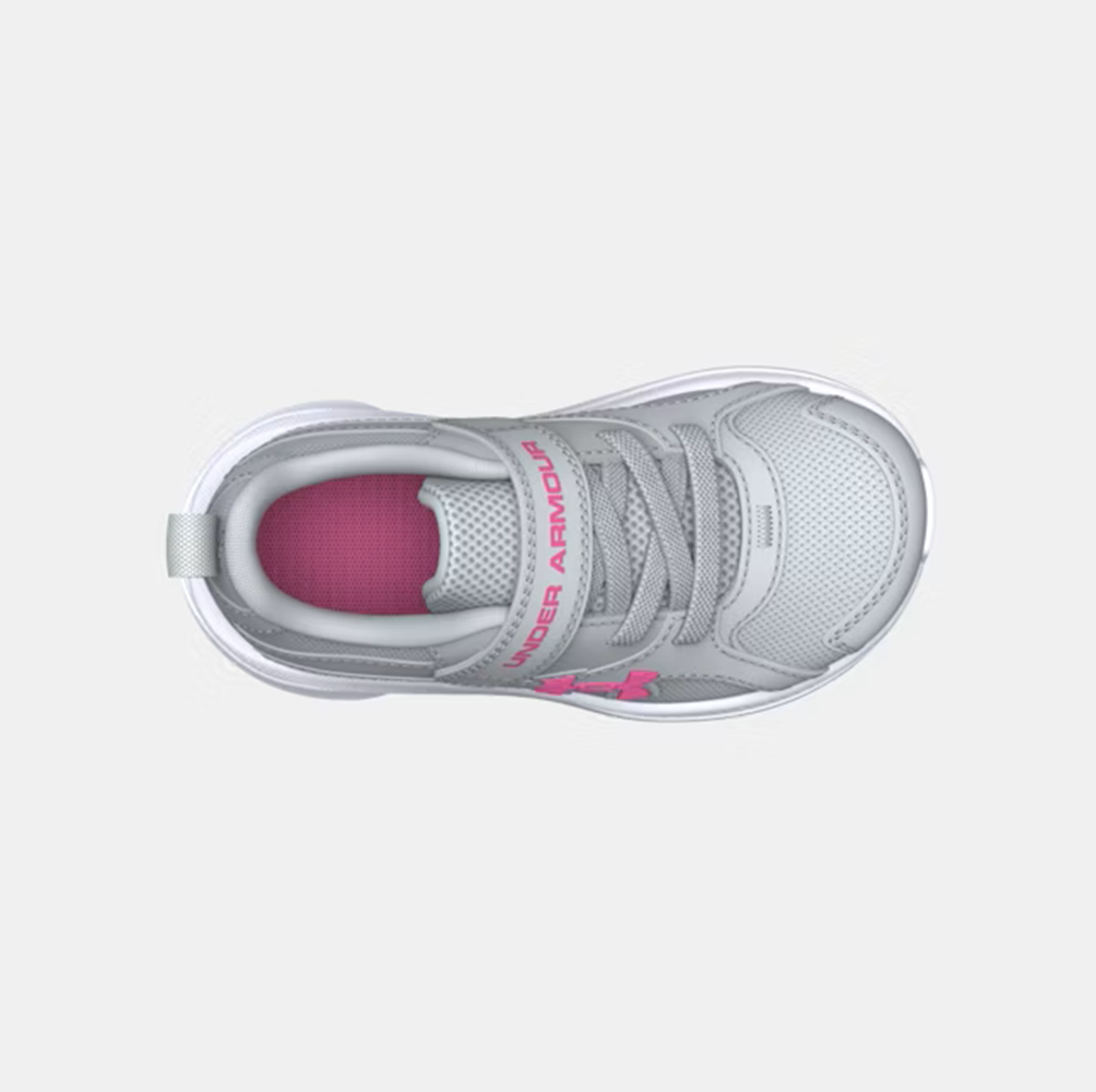 Under Armour Assert 11 AC Girls’ Running Shoe - Halo Grey/Rebel Pink