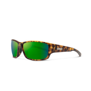 Suncloud Hull Polarized Sunglasses - Matte Tortoise/Polarized Green Mirror