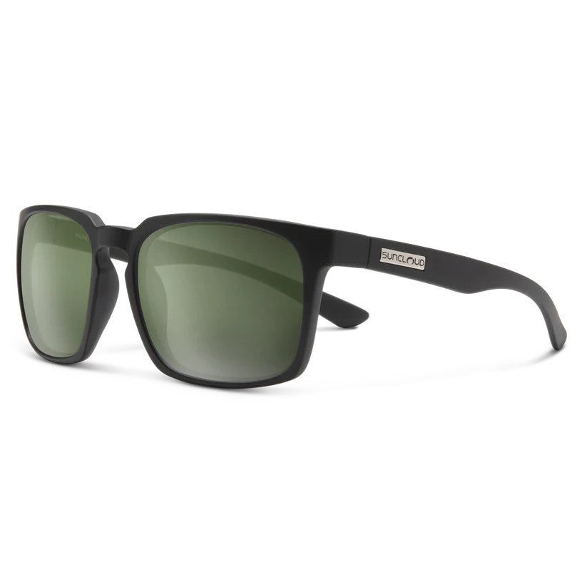 Suncloud Hundo Polarized Sunglasses – Matte Black/Polarized Gray Green