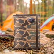 Zep-Pro Men's Trifold Old School Camo Leather Wallet - Mallard