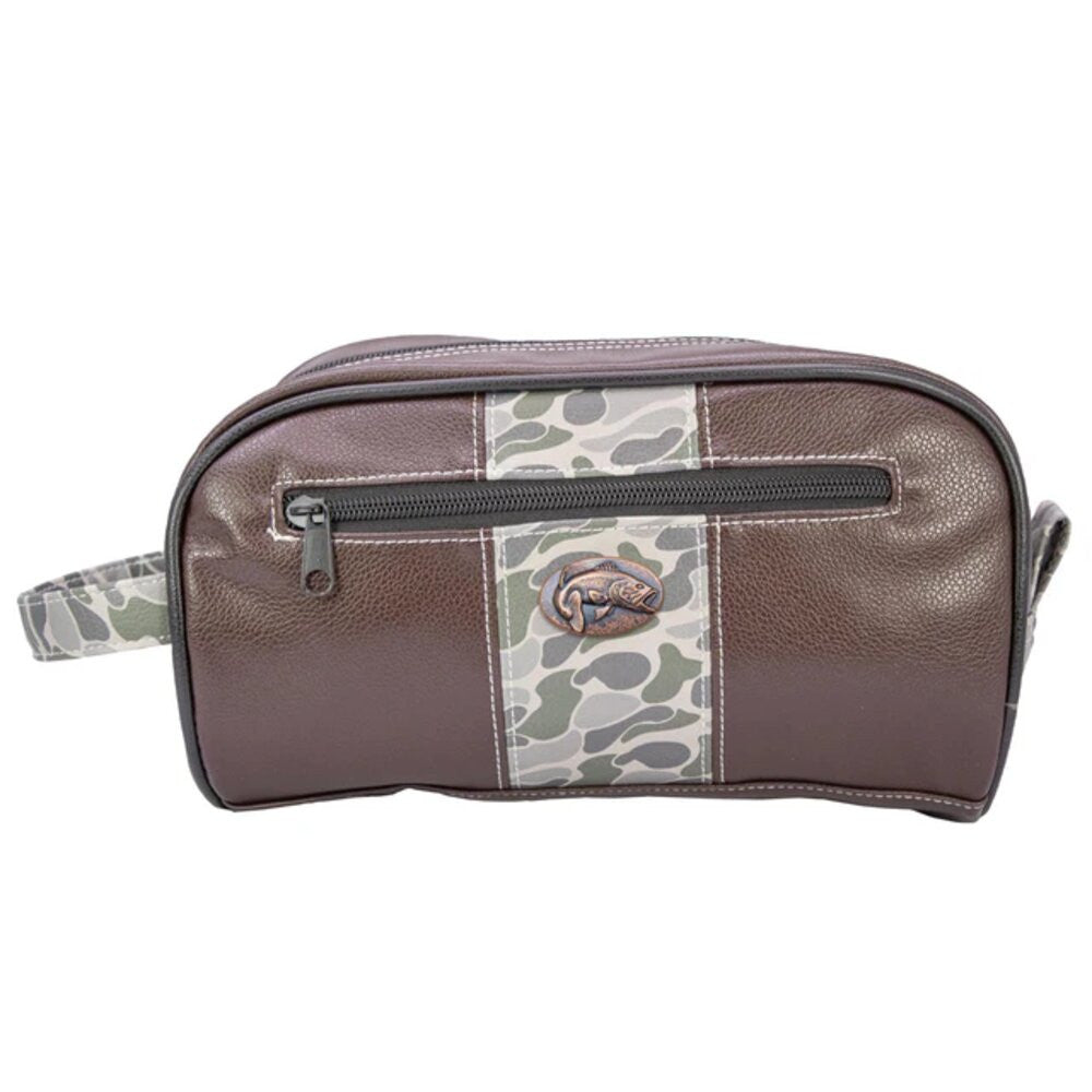 Zep-Pro Bass Old School Camo Toiletry Bag - Green/Gray