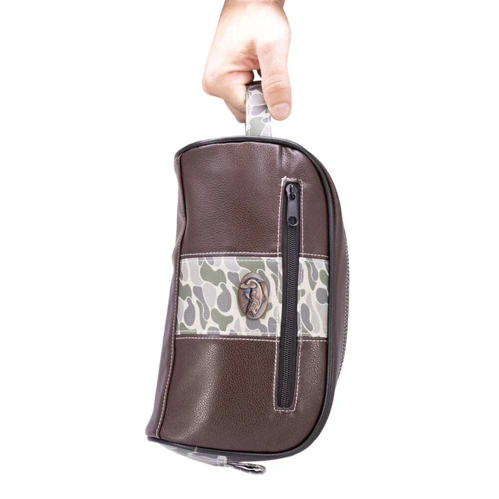 Zep-Pro Bass Old School Camo Toiletry Bag - Green/Gray