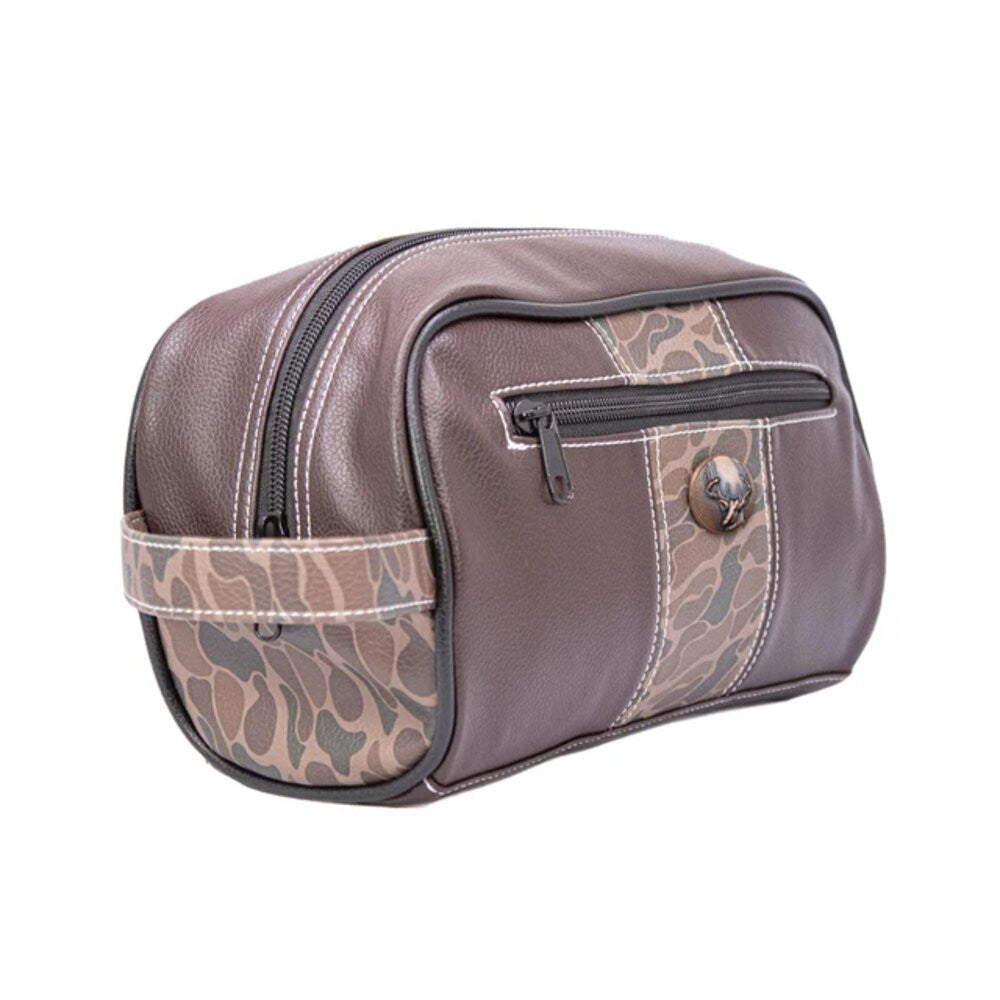 Zep-Pro Buck Old School Camo Men's Toiletry Bag - Brown