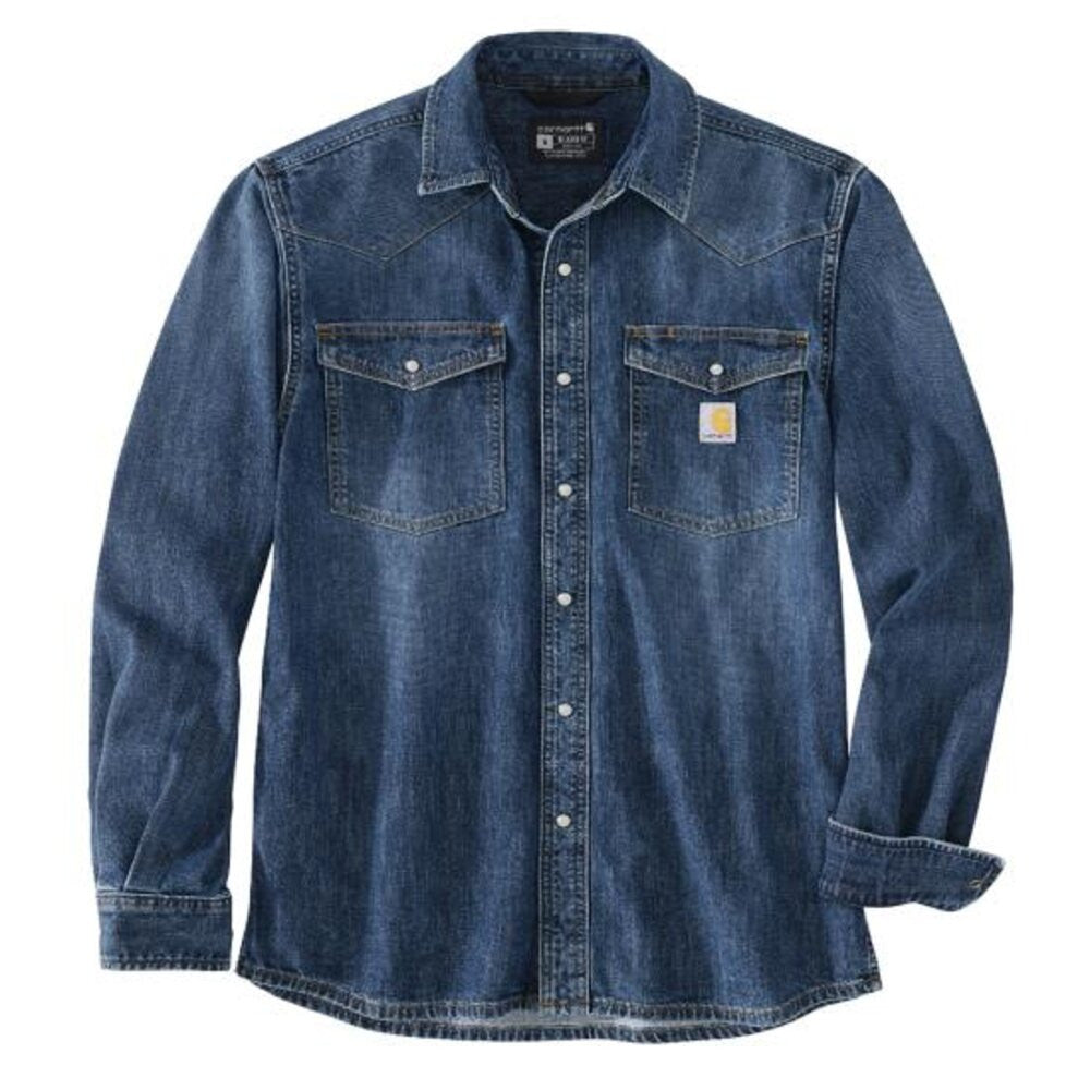 Carhartt Montana Relaxed Fit Midweight Denim Long-Sleeve Snap Front Shirt - Wyatt