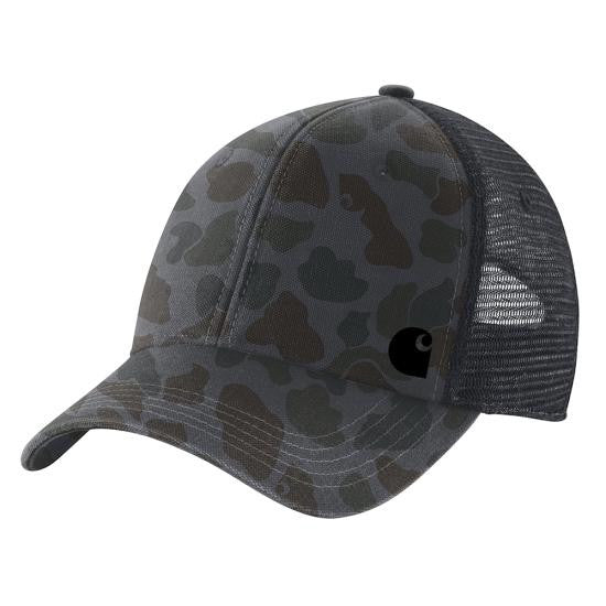 Carhartt Men's Canvas Mesh-Back Camo Cap - Shadow Signature Camo