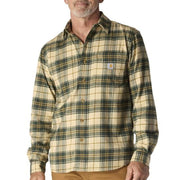 Carhartt Men's Rugged Flex Relaxed Fit Midweight Flannel Long-Sleeve Plaid Shirt - Forestry Green