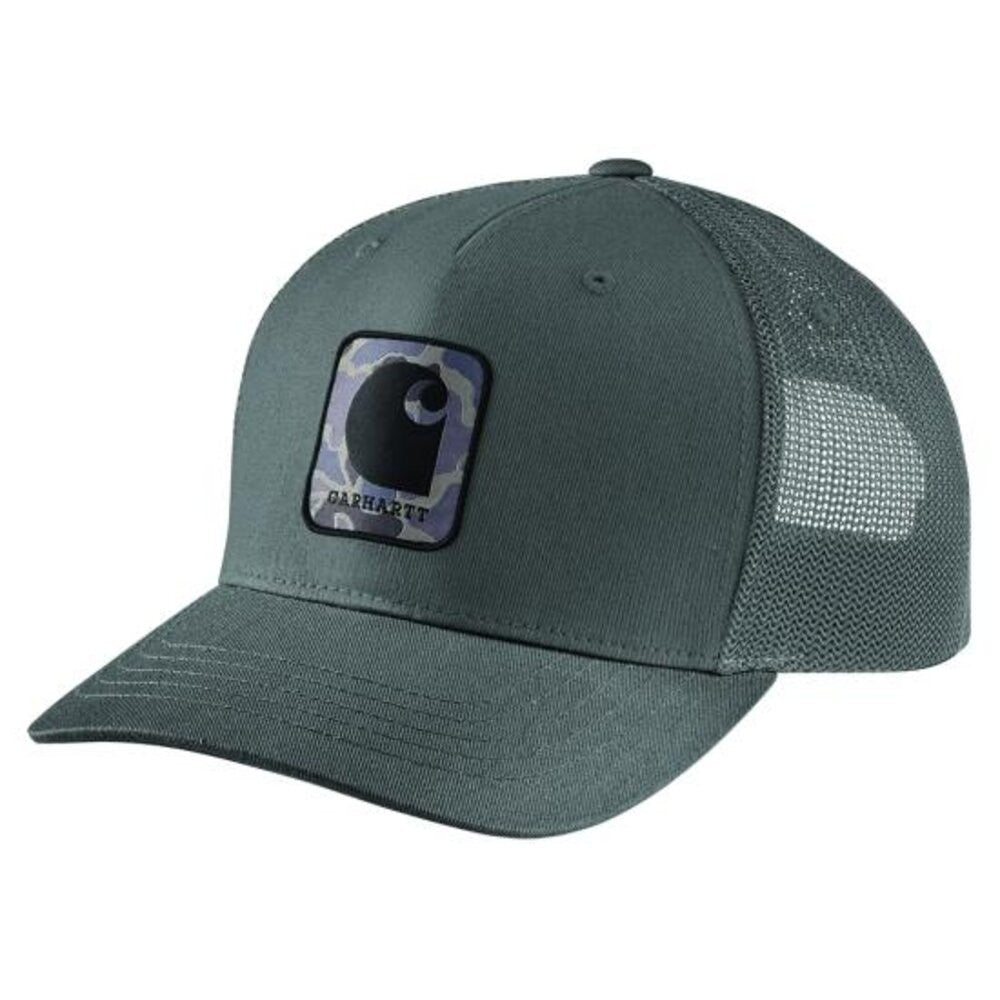 Carhartt Rugged Flex Twill Mesh-Back Camo Patch Cap - Gravel