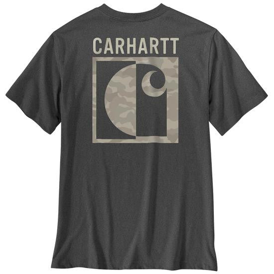 Carhartt Men's Irvine Relaxed Block Camo T-Shirt - Carbon Heather