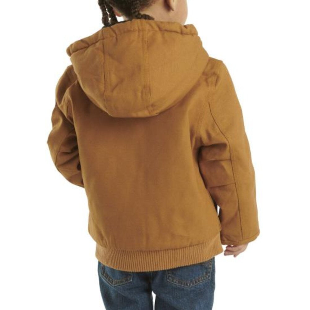 Carharrt Toddler Boys Canvas Insulated Hooded Active Jac - Carhartt Brown