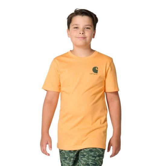 Carhartt Boys Short Sleeve Camo Deer Tee - Papaya