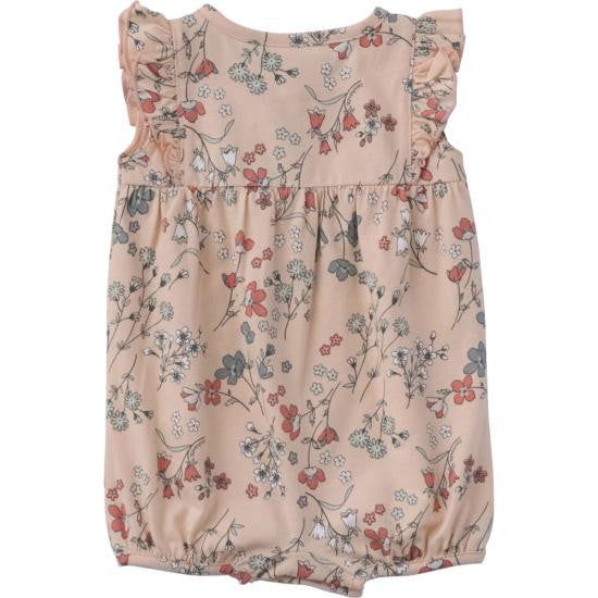 Carhartt Infant Girls Sleeveless Floral Print Romper - Bleacher Apricot