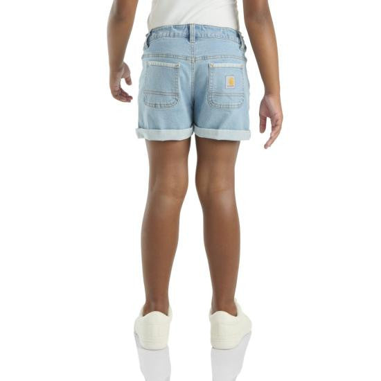 Carhartt Girls Rugged Flex Denim Shorts - Light Wash