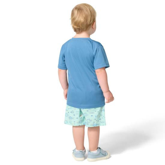 Carhartt Boys Short Sleeve Force Sun Defender Shirt and Woven Printed Short Set - Yucca