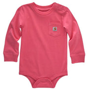 Carhartt Infant Girls Long-Sleeve Pocket Bodysuit - Pink Lemonade