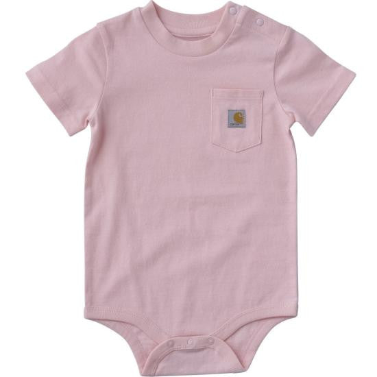 Carhartt Infant Short-Sleeve Pocket Bodysuit - Unisex - Rose Quartz