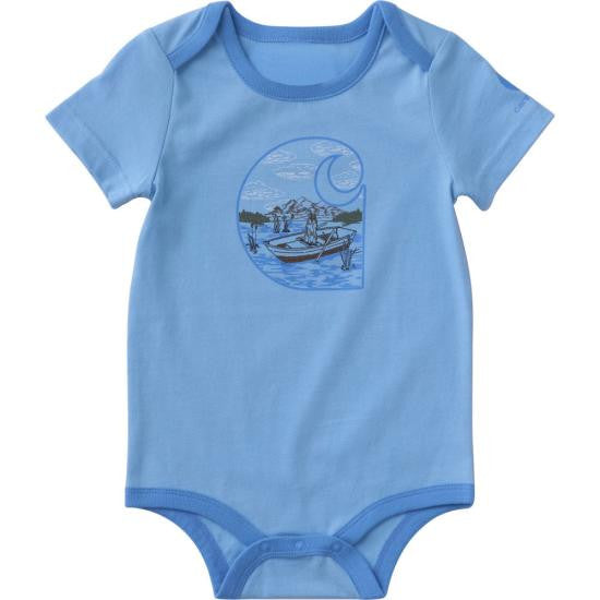 Carhartt Infant Boys Short-Sleeve Dog Bodysuit - Baltic Sea