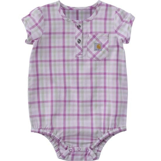 Carhartt Infant Girls Short-Sleeve Plaid Bodysuit - Bodacious