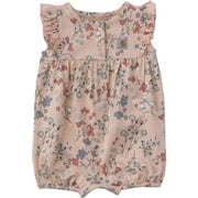Carhartt Infant Girls Sleeveless Floral Print Romper - Bleacher Apricot