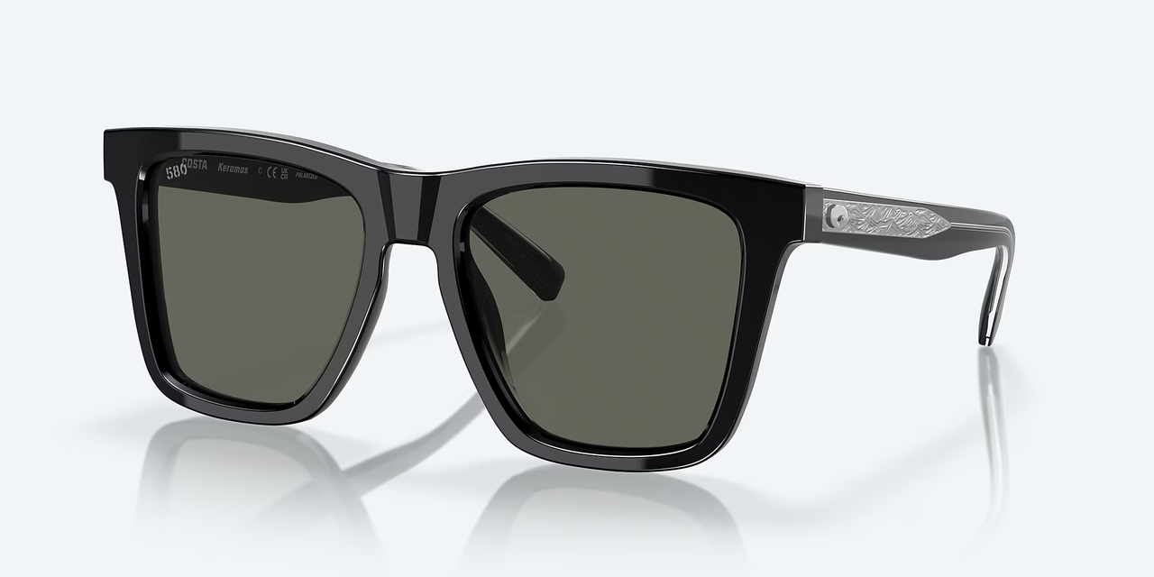 Costa Del Mar Kermis Polarized Sunglasses - Black with Grey