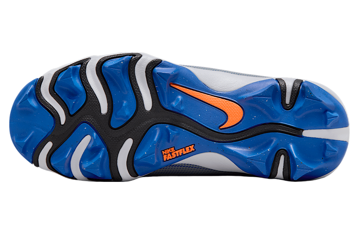 Nike Vapor Shark 3 Youth Football Cleats -Wolf Grey/Total Orange-Racer Blue-Whit e