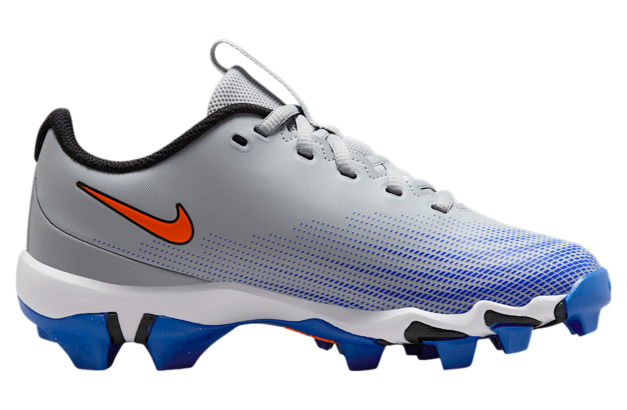 Nike Vapor Shark 3 Youth Football Cleats -Wolf Grey/Total Orange-Racer Blue-Whit e