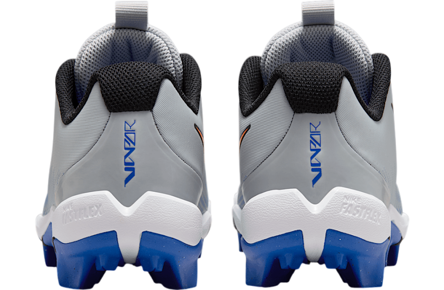 Nike Vapor Shark 3 Youth Football Cleats -Wolf Grey/Total Orange-Racer Blue-Whit e