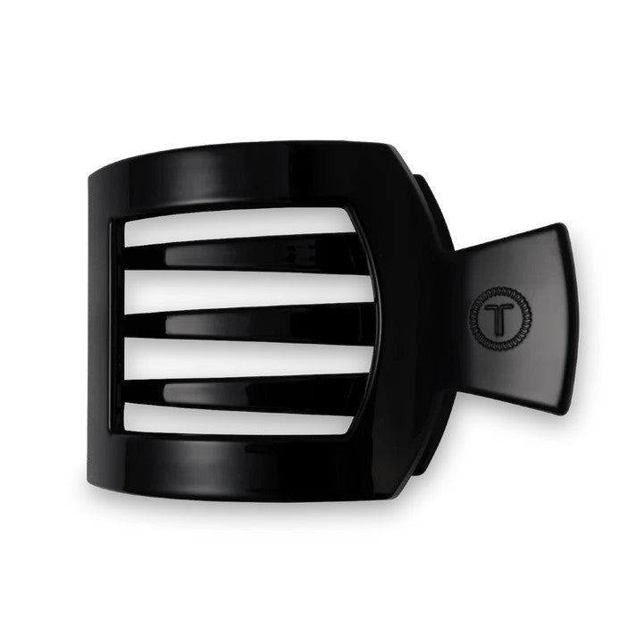 Teleties Jet Black Large Flat Square Hair Clip