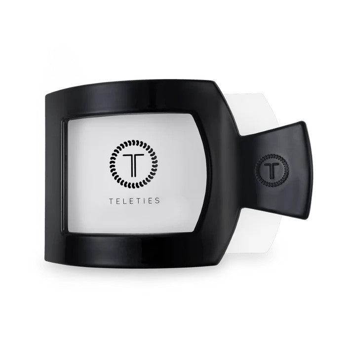 Teleties Jet Black Large Flat Square Hair Clip