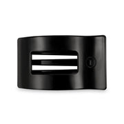 Teleties Jet Black Medium Flat Rectangle Hair Clip