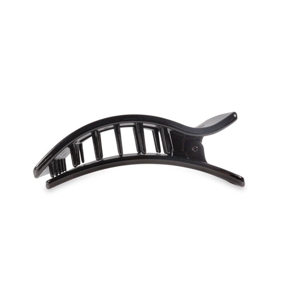 Teleties Jet Black Medium Flat Rectangle Hair Clip