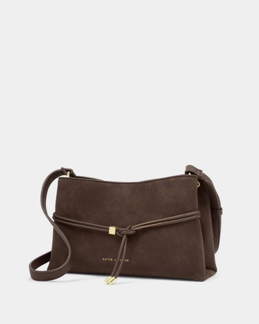 Katie Loxton Lori Suedette Crossbody Bag - Bitter Chocolate