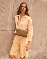 Katie Loxton Taya Suedette Crossbody Bag - Caramel