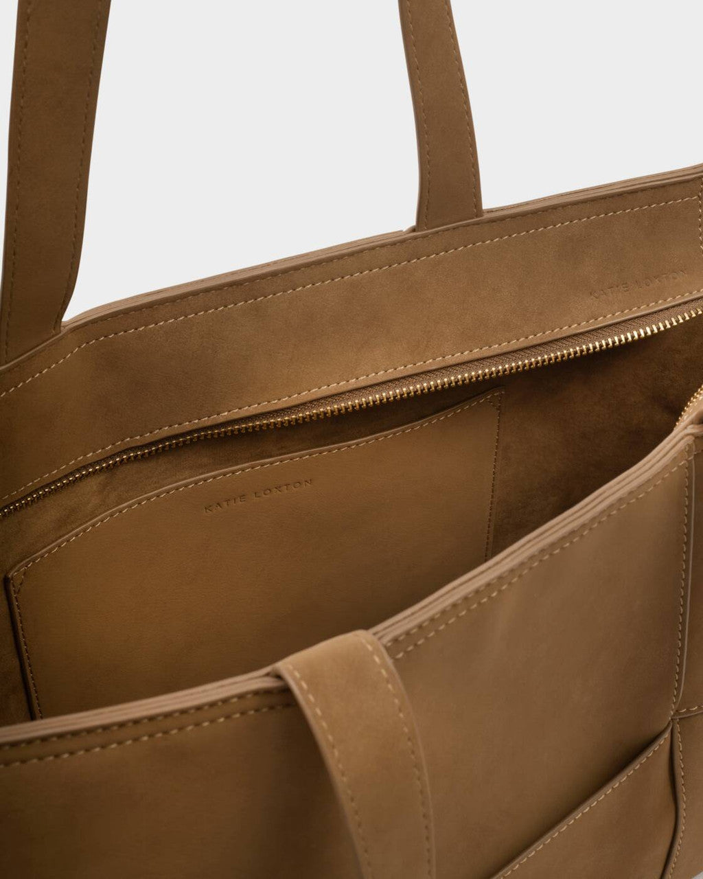 Katie Loxton Taya Hand Woven Suedette Tote Bag - Caramel