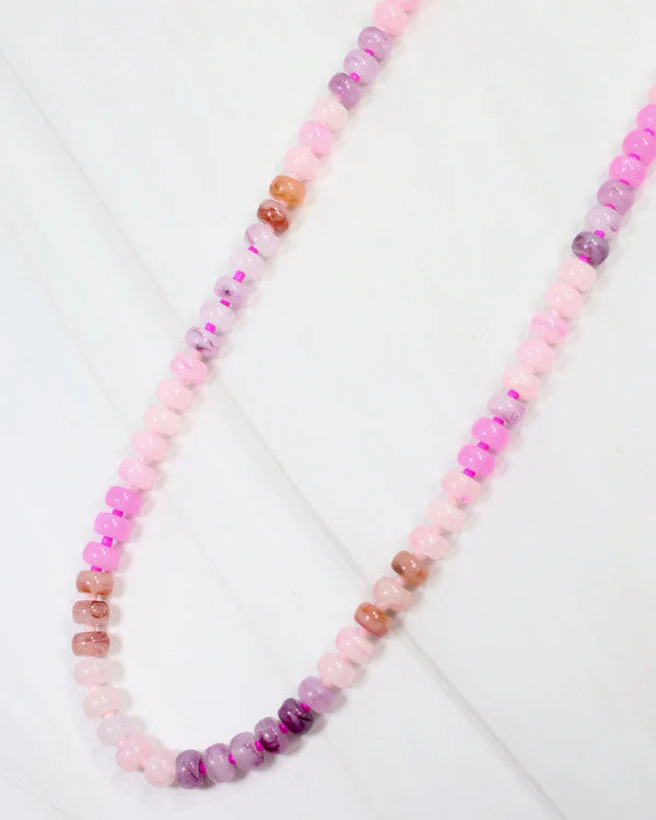 Caroline Hill Cape San Blas Beaded Necklace Pink