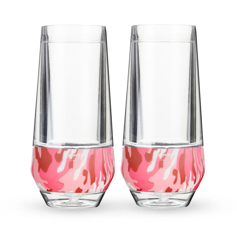 Host Champagne FREEZE Cooling Cup in Pink Camo, Set of 2