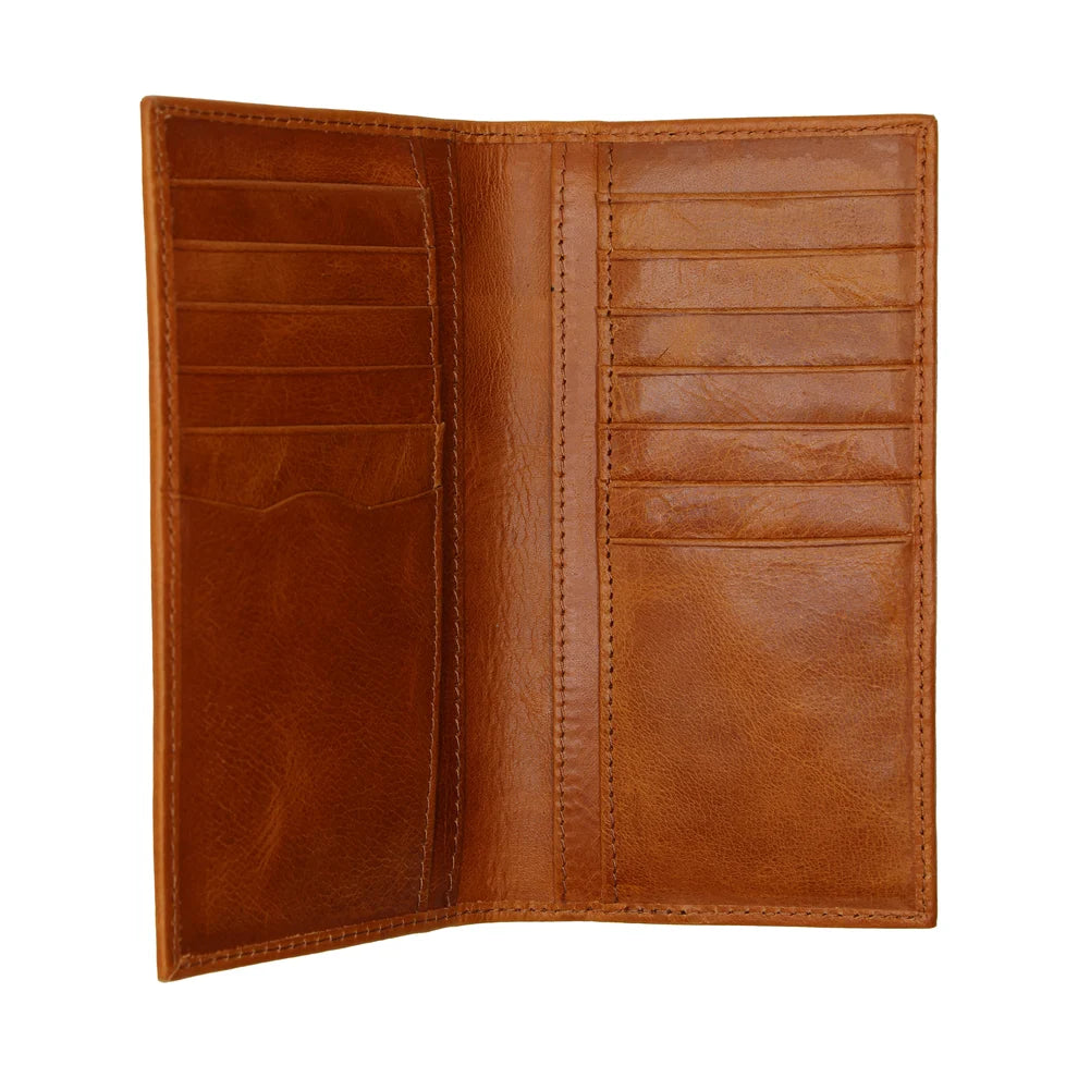 Local Boy Long Brown Wallet - Brown Leather